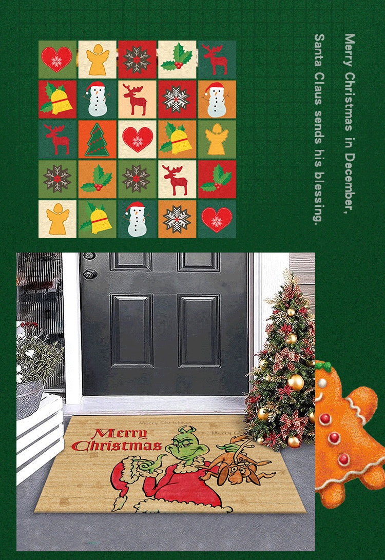 Tapete de natal grinch antiderrapante e absorvente_voghion.com