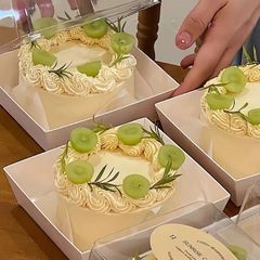 蛋糕包裝盒4寸5寸慕斯青提小蛋糕毛巾卷加高透明烘焙甜品打包盒子