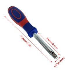 1/4" small square rod, small flying square rod, 6.3mm tail hole, reversible handle, dual-purpose torque wrench extension handle