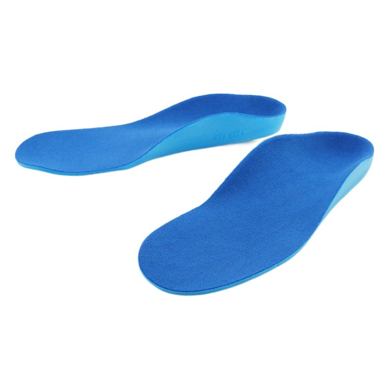 Plantilla de corrección de arco de los niños PU absorción de choque durable anti-colapso pie interior y exterior flip pie plano soporte de arco alto plantilla