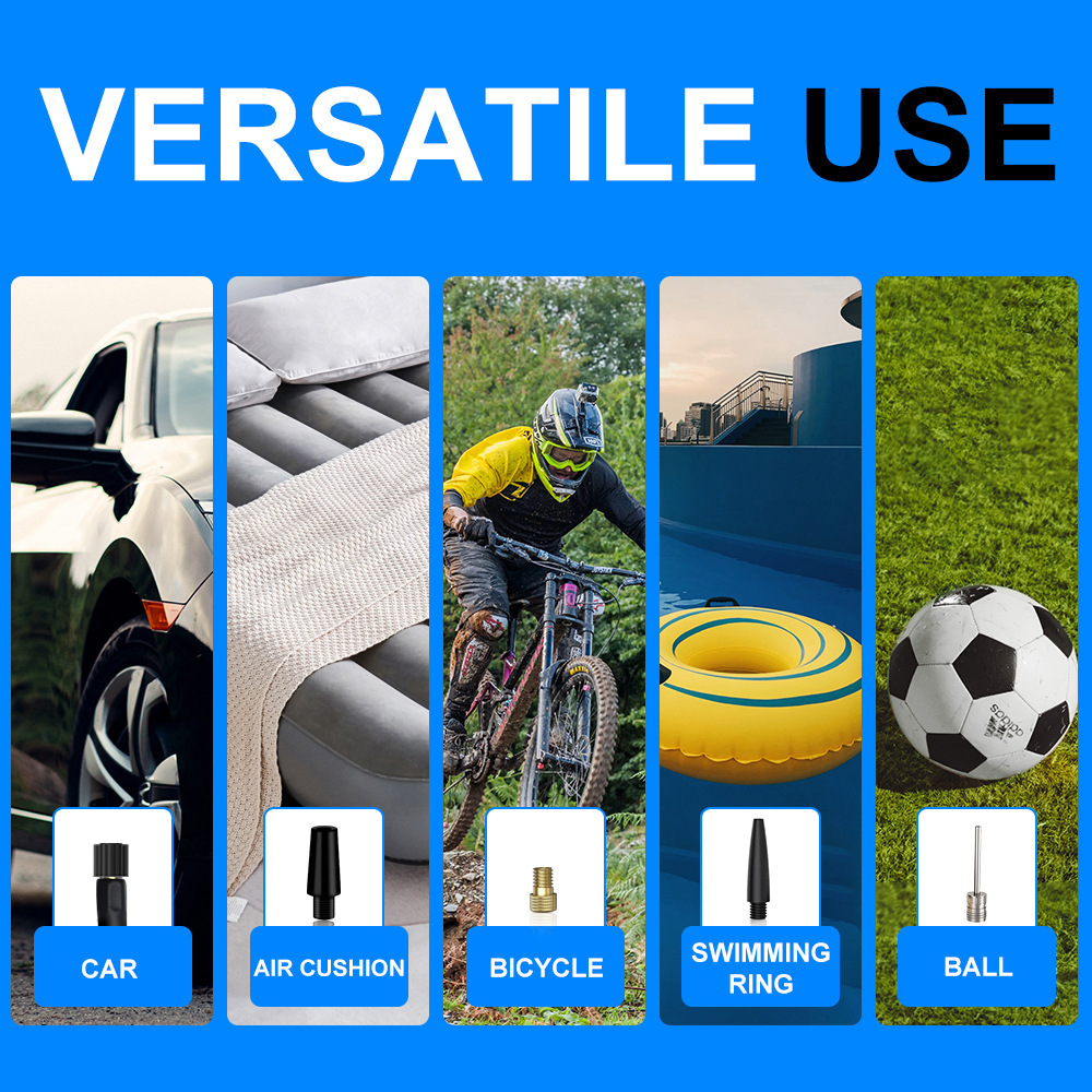 Cross-Border Portable Motorcycle Bicycle Electric Vehicle Air Pump Car Tire Smart Wireless Car Air Pump