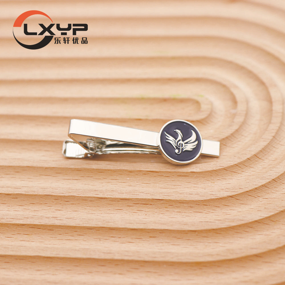 Factory wholesale metal paint enamel tie clip customized company Enterprise logo clip customized production gift factory