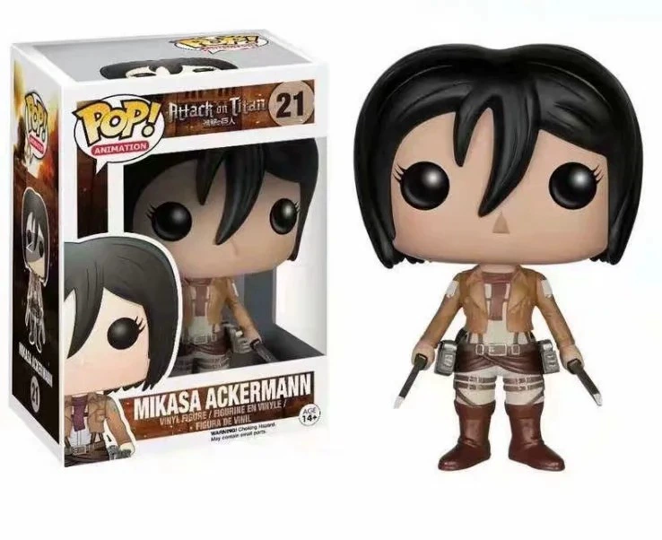 Виниловые фигурки Funko POP «Атака титанов» POP20/21/235/239, ПВХ, 10 см коллекционные