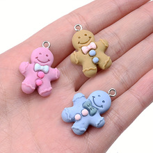 F 42628 Resin Gingerbread Bear Pendant ��֬������С�ܵ�׹