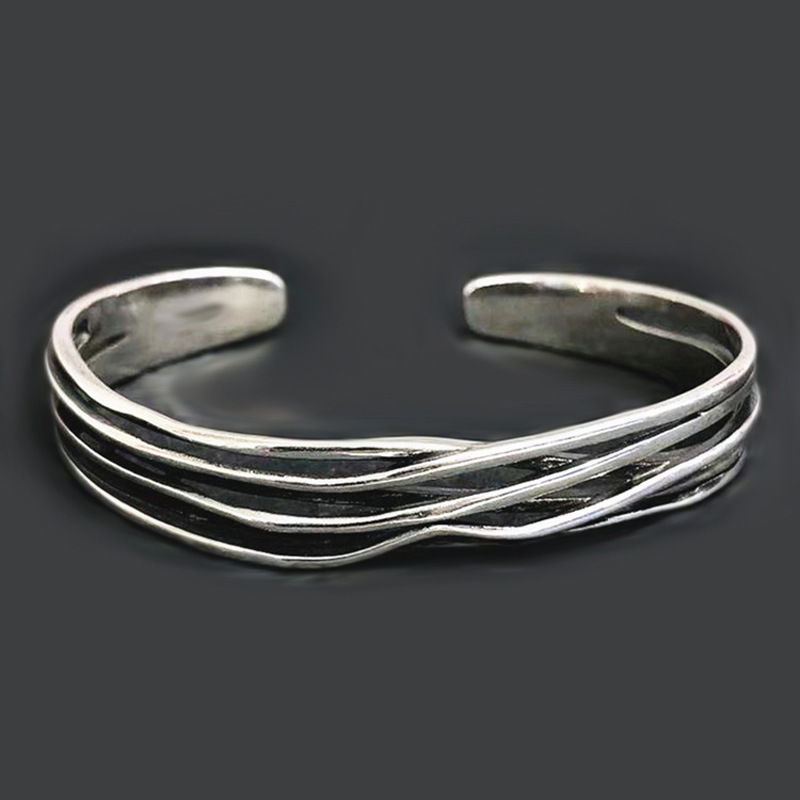 Retro Punk Solid Color Alloy Bangles Wholesale display picture 11