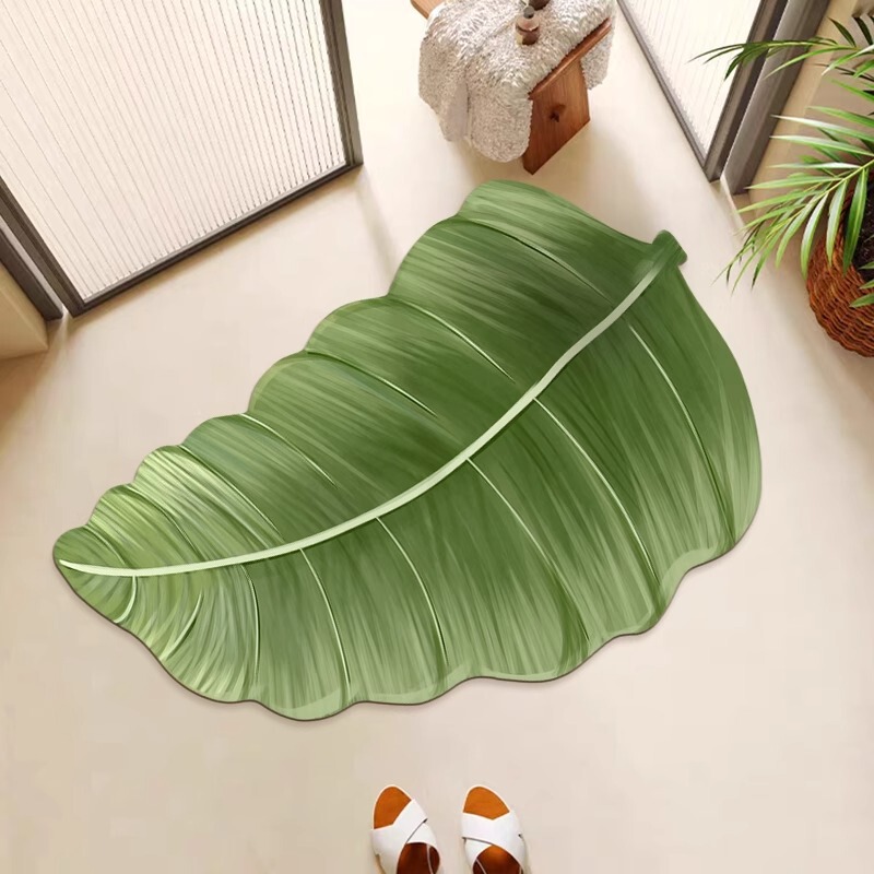クレヨンしんちゃん浴室吸収性フロアマット浴室トイレドアバナナの葉珪藻泥フロアマットシャワールームフットマット|undefined