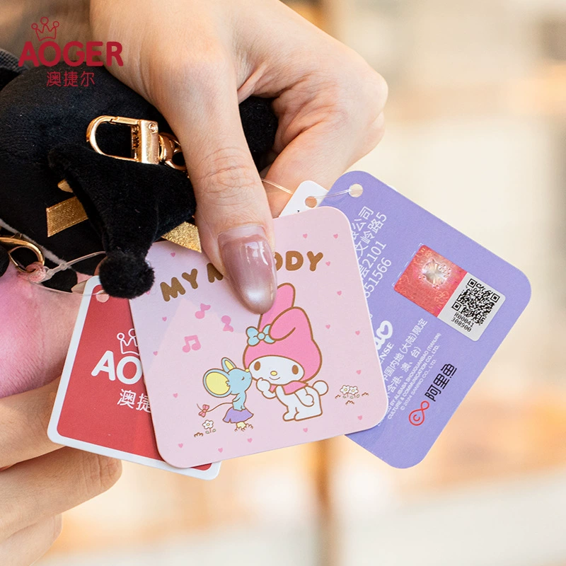 Оригинальный кулон серии Sanrio Black Gold Kuromi Cinnamon Dog, плюшевый милый брелок Aojier