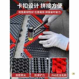 商用三合一地垫户外楼梯踏步台阶透水防滑垫塑料带刷户外除尘地毯