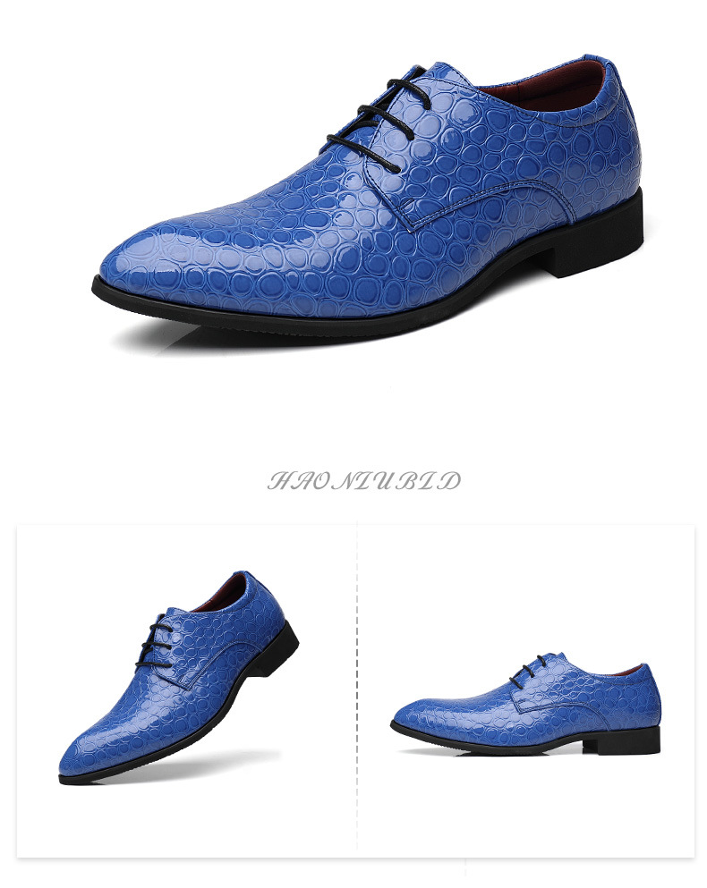 Bright-faced casual leather shoes men's business shoes trend big size all-matching pointy men's shoes_voghion.com
