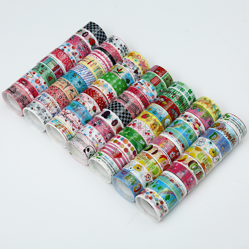 彩色印刷卡通多款家居装饰 diy手工相册开业典礼彩色卡通胶带创意