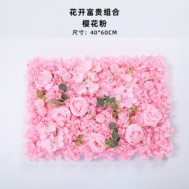 造花壁造花バラアジサイダリリ花立体背景壁窓造園結婚式結婚式装飾花列|undefined