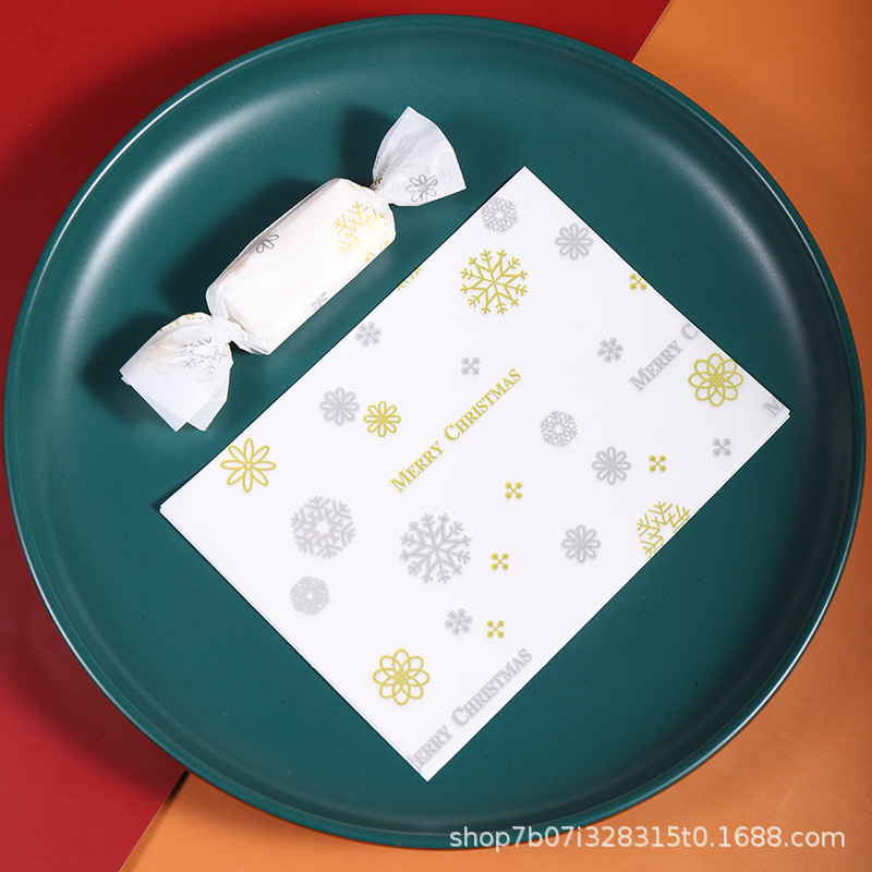 Papel de embalaje de papel de turrón embalaje de papel de caramelo embalaje de papel de turrón papel de caramelo de arroz glutinoso 100 piezas