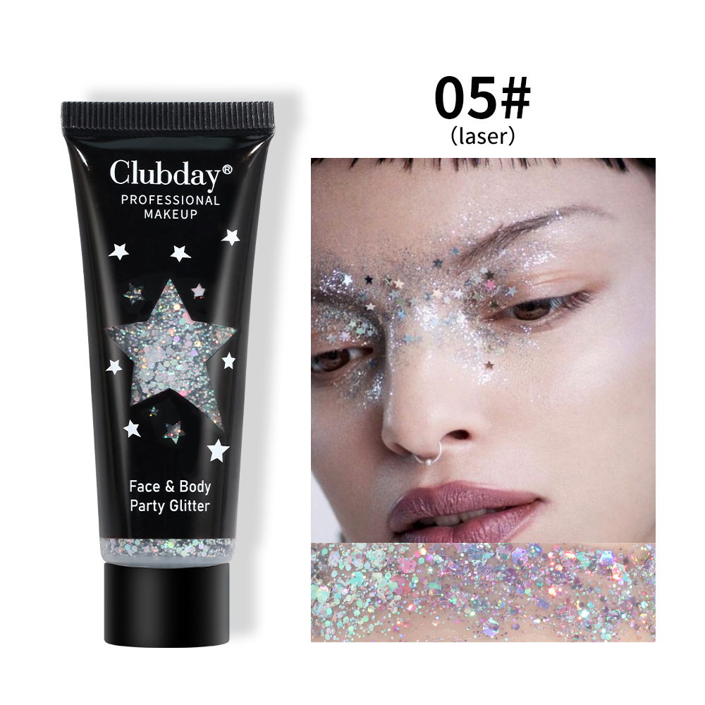 Gel di bellezza liquido con paillettes corpo Trucco natalizio camaleonte ombretto_voghion.com