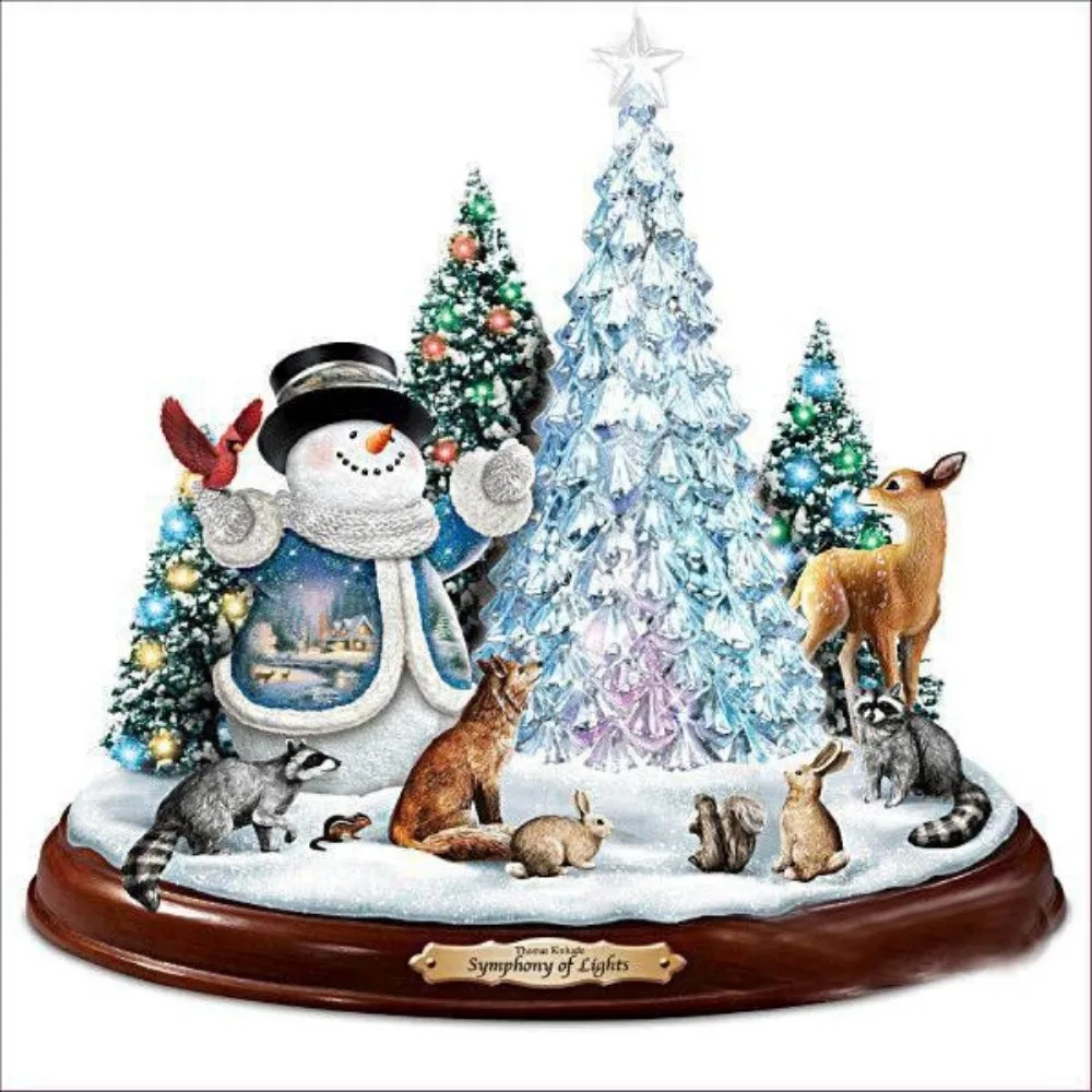 Transfronterizo nuevo creativo árbol de Navidad Santa Claus acrílico colgante artesanía coche colgante decoraciones para el hogar