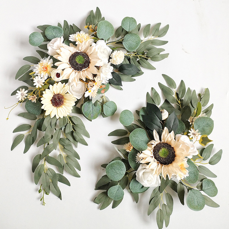 Venta caliente transfronteriza boda flor artificial Bienvenido flor signo flor Mesa flor fotografía decoración boda suministros fábrica al por mayor