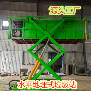 Horizontal compression garbage equipment buried garbage station construction 6/8m³ domestic garbage compression transfer station