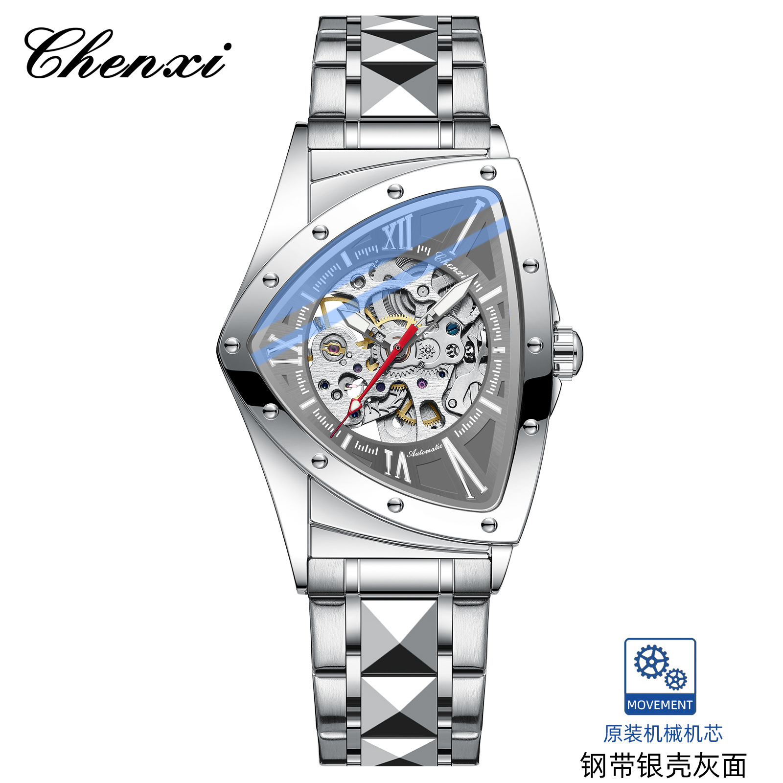 Reloj matutino, reloj para hombre, reloj mecánico, nuevo reloj impermeable luminoso para hombre hueco, fuente personalizada, fábrica al por mayor