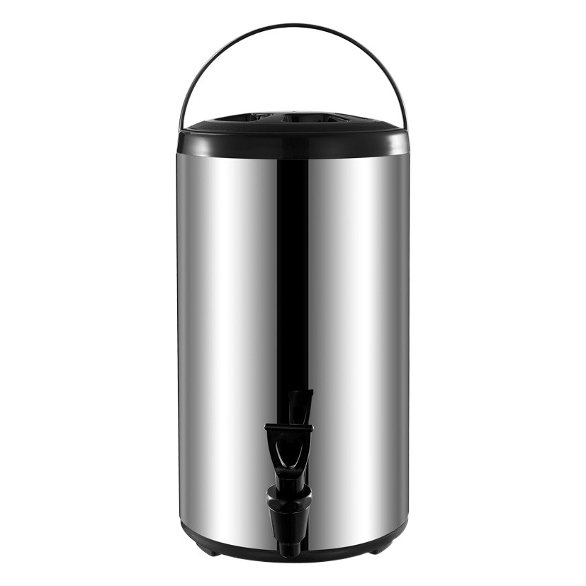 Acero inoxidable de doble capa espesada leche té cubo aislamiento cubo jugo café leche soja leche multiusos gran capacidad Hotel USO COMERCIAL