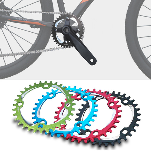 Mountain bike positive and negative tooth chainring 104BCD square hole crank 8/9/10/11 speed modified single chainring 152mm