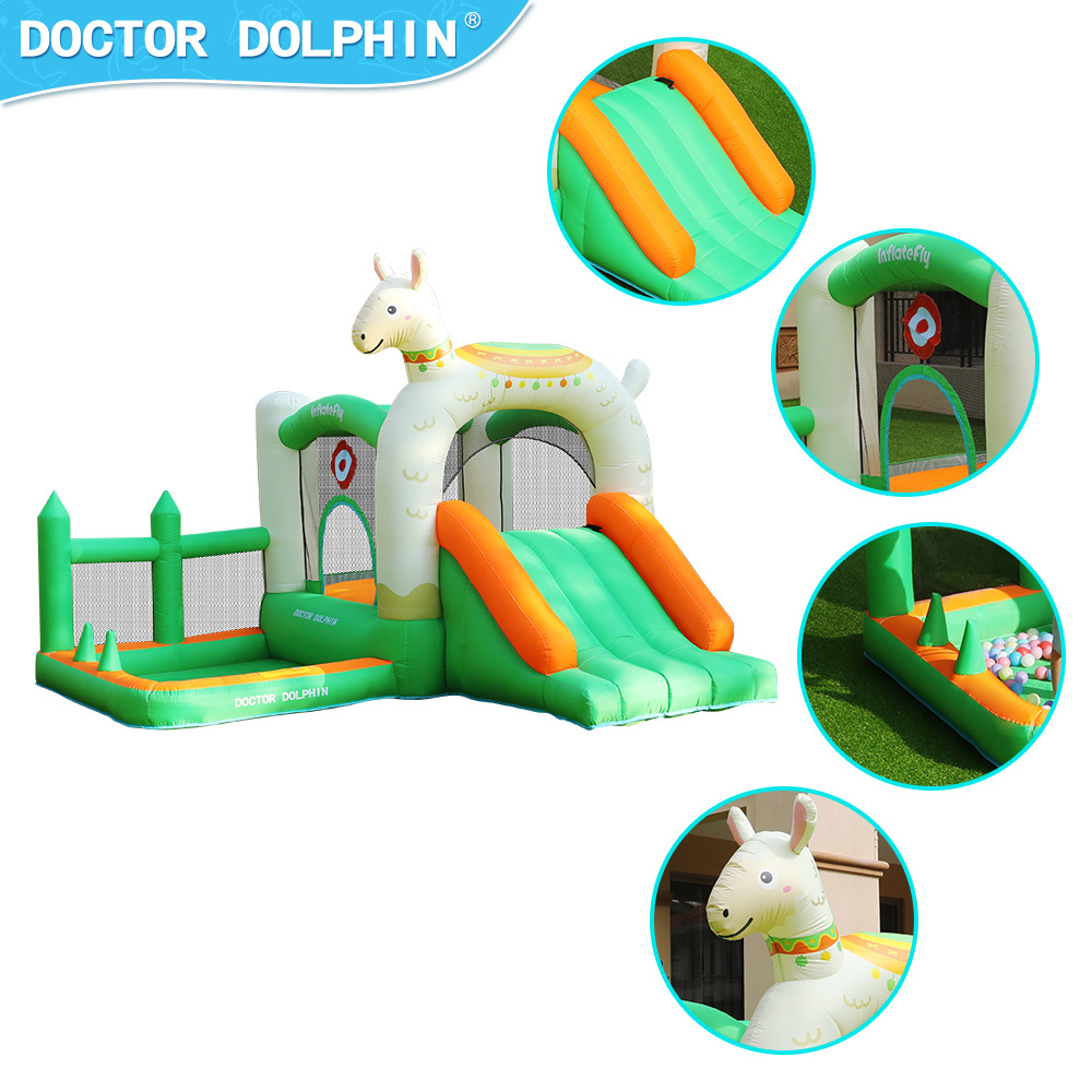 Dr. Pig inflatable castillo pequeño deslizante casero parque infantil jumping cama interior y exterior juguetes inflables castillo