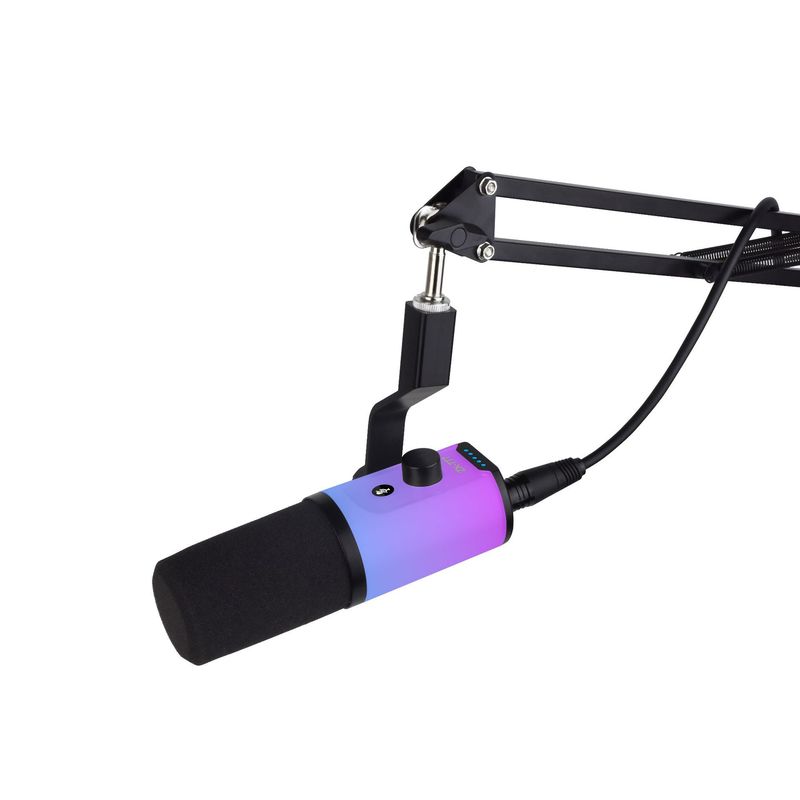 RGB デュアルモード XLR/USB デュアルモードダイナミックマイク録音ゲームマイクアンカーライブブロードキャストコンピュータデスクトップマイク|undefined