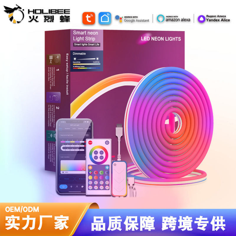 Graffiti WIFI Bluetooth 3 m Magic Music Neon Light with Music Light Strip DIY Shape 16 million Color