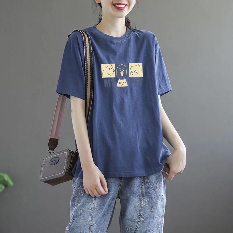 2025 新しい夏の女性のためのルーズ半袖 T シャツ韓国スタイルレターレトロスリムボトムシャツインナートップ T シャツ|undefined