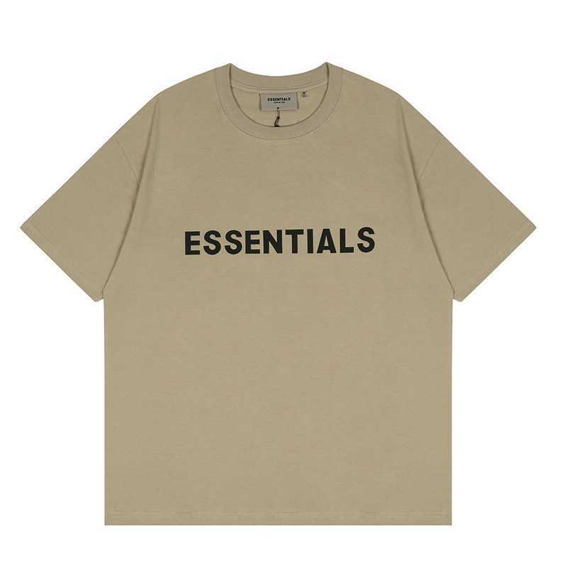 FOG multilínea ESSENTIALS HHH letras de silicona en el pecho suelta High Street verano camisetas de manga corta para hombres y mujeres marca de moda