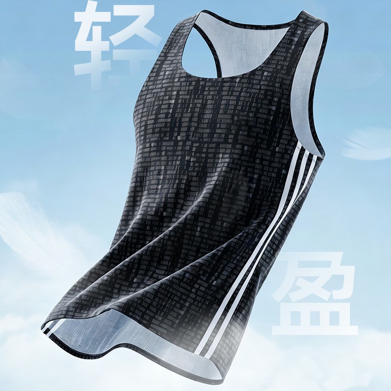 Marathon running track and field breathable laminated vest for men and women, quick-dry training, fitness competition, sports sleeveless top