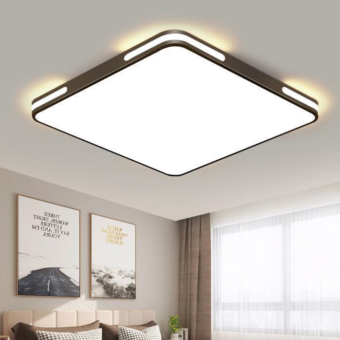 Lámpara de sala de estar LED ultrafina, ambiente simple y moderno, lámpara de dormitorio, paquete rectangular, iluminación de techo para el hogar