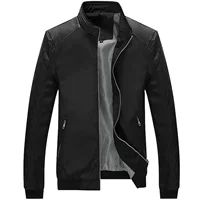 AliExpress Amazon весна и осень тонкий мужской воротник с шитым пиджаком плюс размер мотоциклетная кожаная куртка мужской