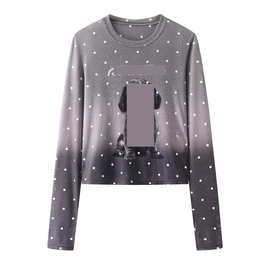 现货  2026春装女新款波点印花长袖T恤打底衫RK10801489