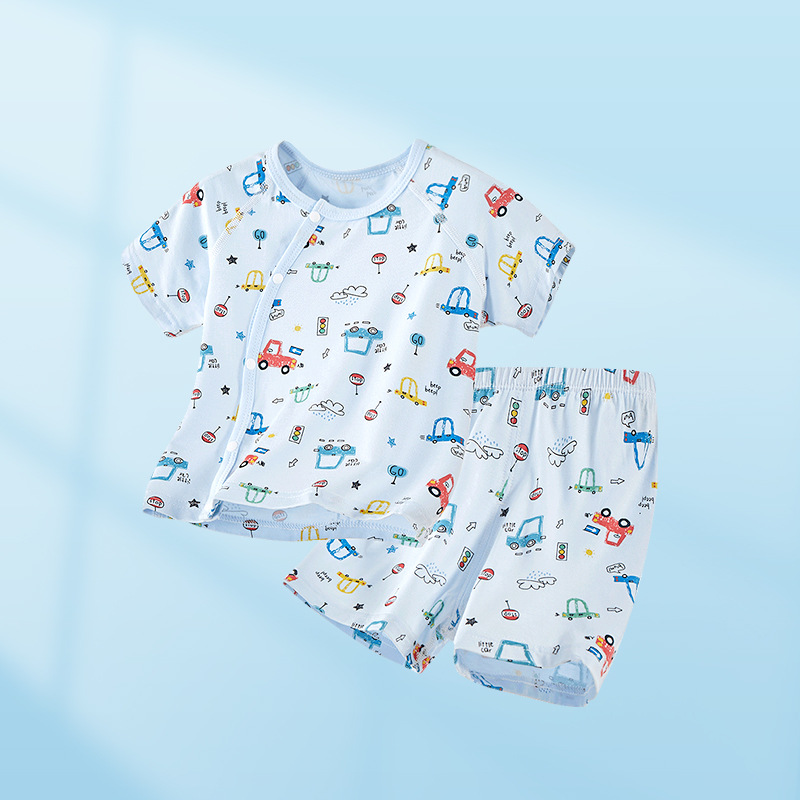 Set de mangas cortas para bebés de verano recién nacidos delgados divididos ropa de verano para niños y niñas dos piezas de ropa para bebés