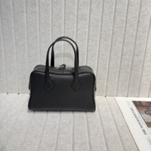 2025新款高端TC皮牛皮维多利亚真皮女包简约保龄球腋下包手提斜挎