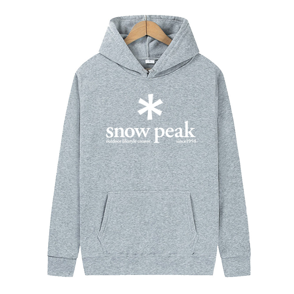 Snowflake pattern "snowpeak" carta print drawstring hooded