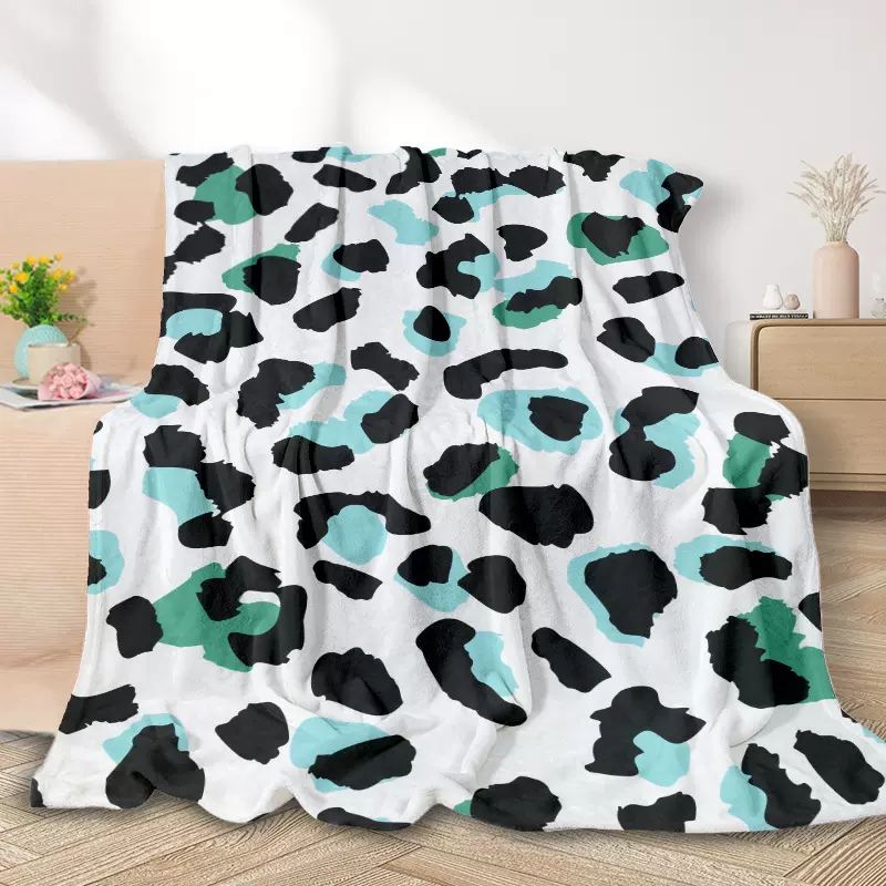 批发跨境新款法兰绒午睡毯子亚马逊数码印刷空调毯可机洗毛毯
