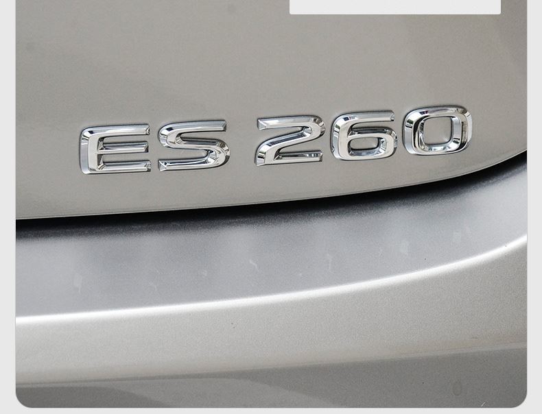 Suitable for Lexus ES260 ES200 car emblem, 300h modification, ES260 rear emblem decoration, metal letter stickers