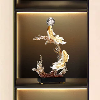 年年有余摆件玄关办公室桌客厅酒柜电视柜家居装饰品批发乔迁礼物