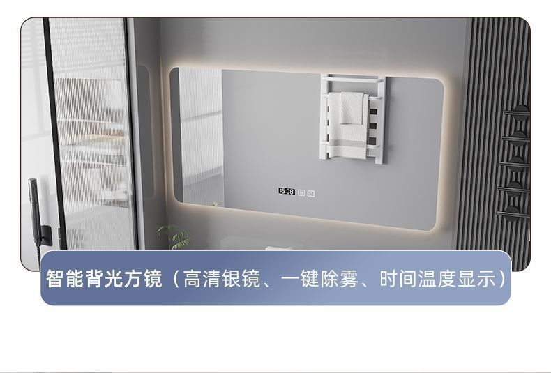 New minimalist bathroom cabinet, ceramic integrated basin bathroom cabinet, combined bathroom washbasin, new ceramic washbasin cabinet Item Picture