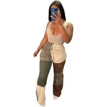 A8846 欧美女装批发 国际站速卖通 休闲时尚印花直筒裤