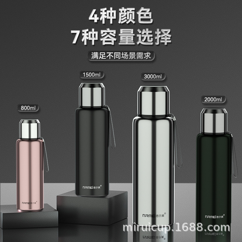 Enermei 316 taza de aislamiento de acero inoxidable taza de agua de acero de gran capacidad para automóviles de negocios para hombres y mujeres regalos al por mayor