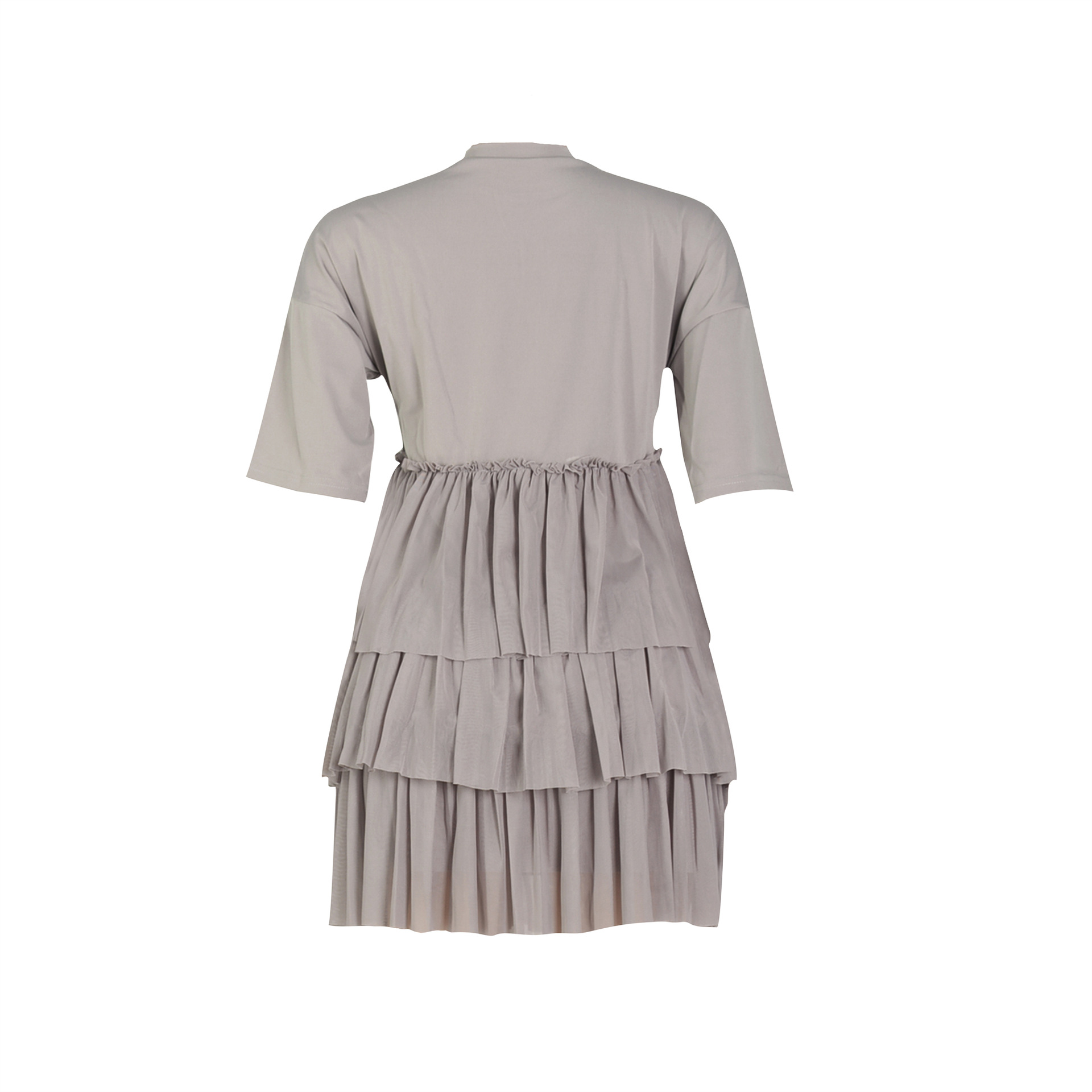 Women Clothing Printed Tiered Dress Mesh Dress T shirt Dress Summer