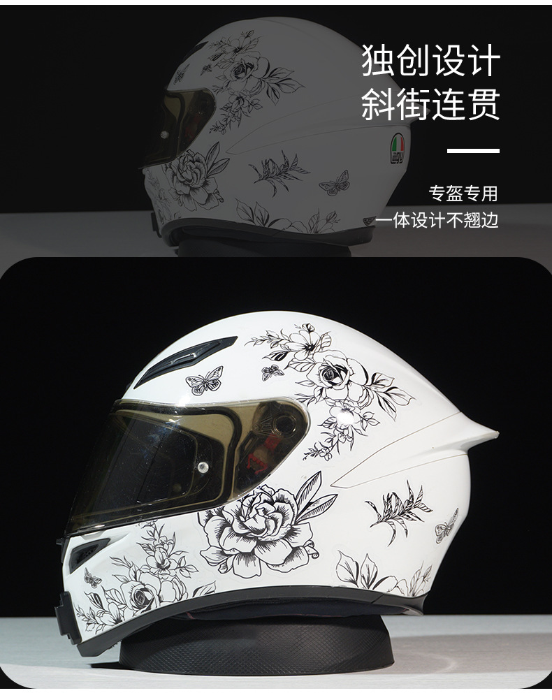 Motorcycle Helmet Stickers Universal Modified Full Helmet Decals