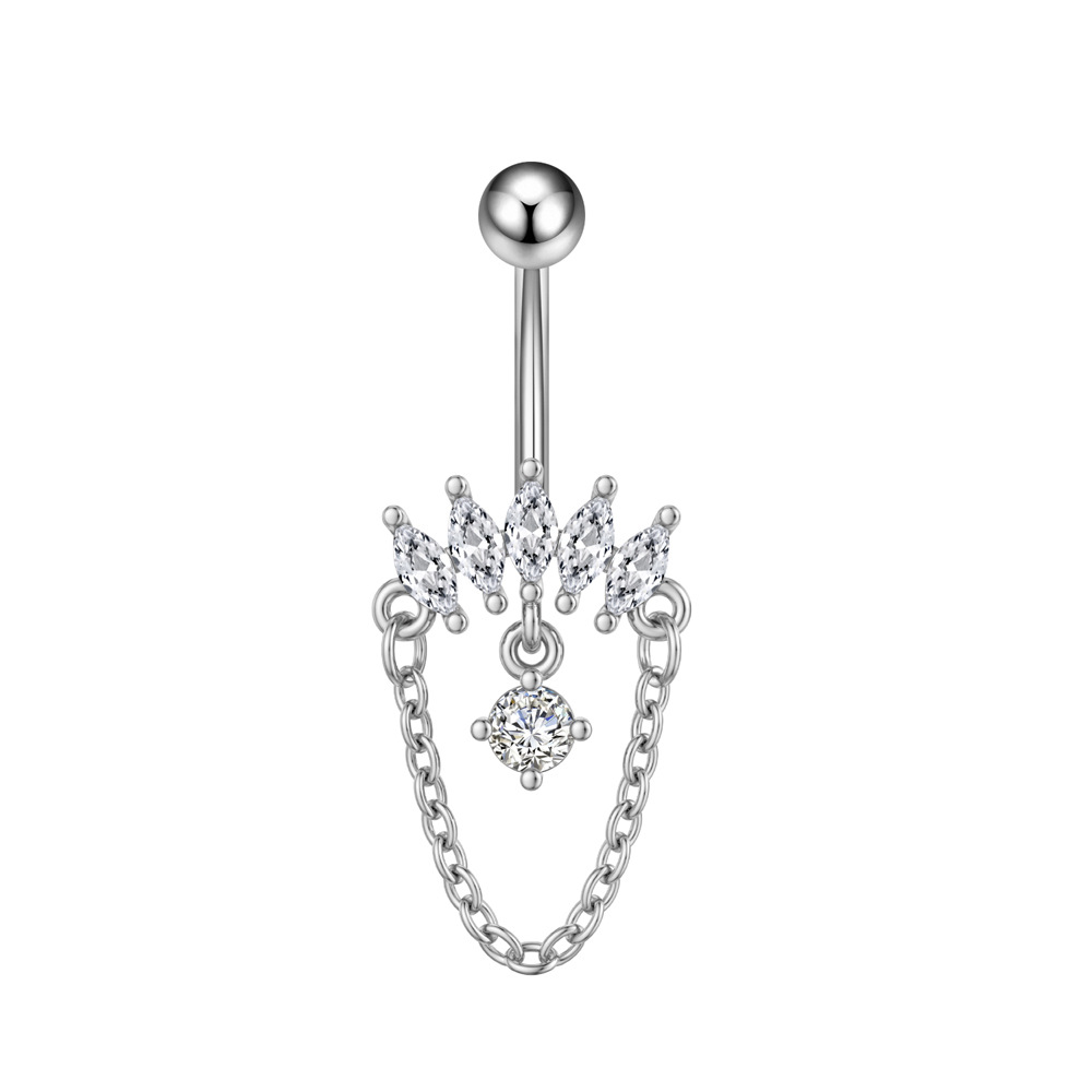 5g Weight Zircon Inlay Material Belly Ring Classification 1 Piece Quantity Casual, Bar Occasion 316 Stainless Steel Material Star, Flower, Butterfly Pattern All Seasons Season Unisex Gender Plating Design Hip-Hop, Simple Style, Cool Style Style 1 Piece 316 Stainless Steel Zircon Belly Rings Star Flower Butterfly Unisex 39
