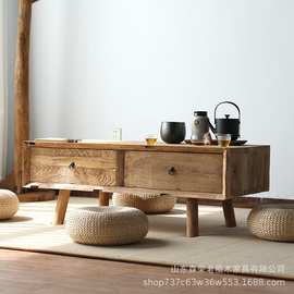 老榆木实木桌老门板茶桌餐桌做旧长方形风化门板茶台