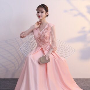 2024 New Evening Dress Long Large Choir Dress Women's Long Dress Host Dress Women's Annual Meeting dress