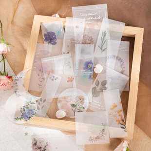 A beautiful day filled with flower Shadow series Hot Silver sulfate paper light ink Journal decoration note 20 pieces into 6 types