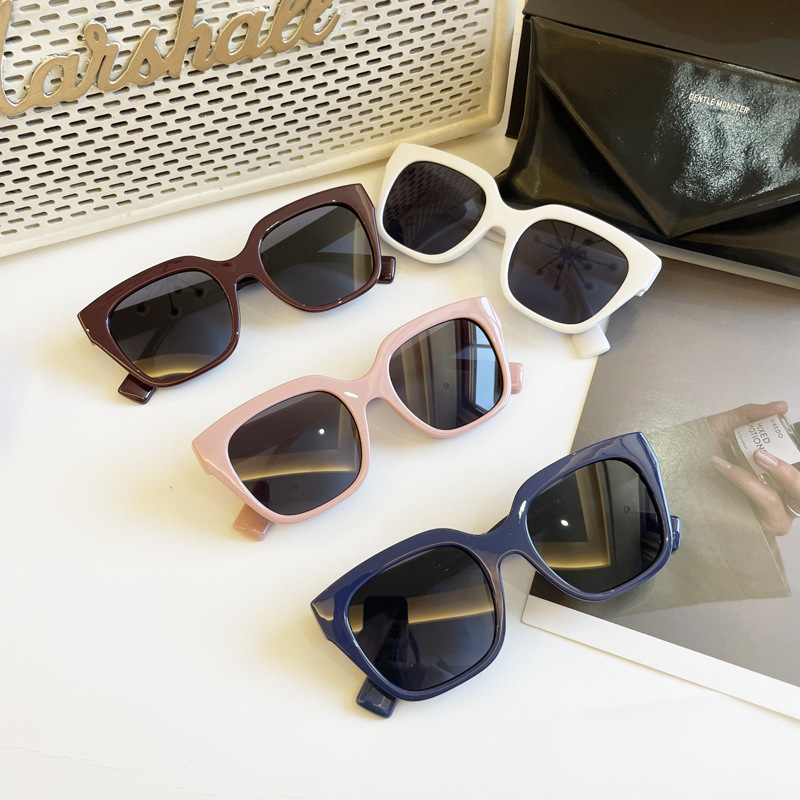 New Sunglasses Macaron Pink Sunglasses with Female Concave Shape for Photography, UV Resistant and High-end Feel, Instagram Sunglasses_voghion.com