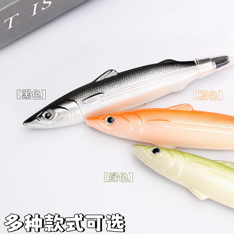 新学期ギフト 塩辛魚型ボールペン 学生向けプチ景品 楽しい筆記ペン 文房具 黒インク速乾サインペン|undefined
