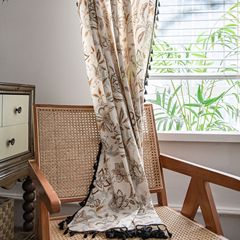 Imaginary rhyme curtain floral print American country style finished kitchen curtain balcony curtain factory direct supply